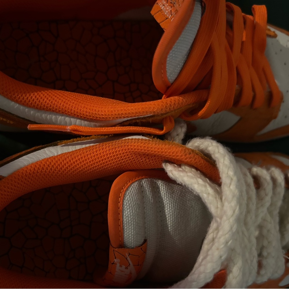 Nike Orange and White Sneakers - Picture 3 of 9